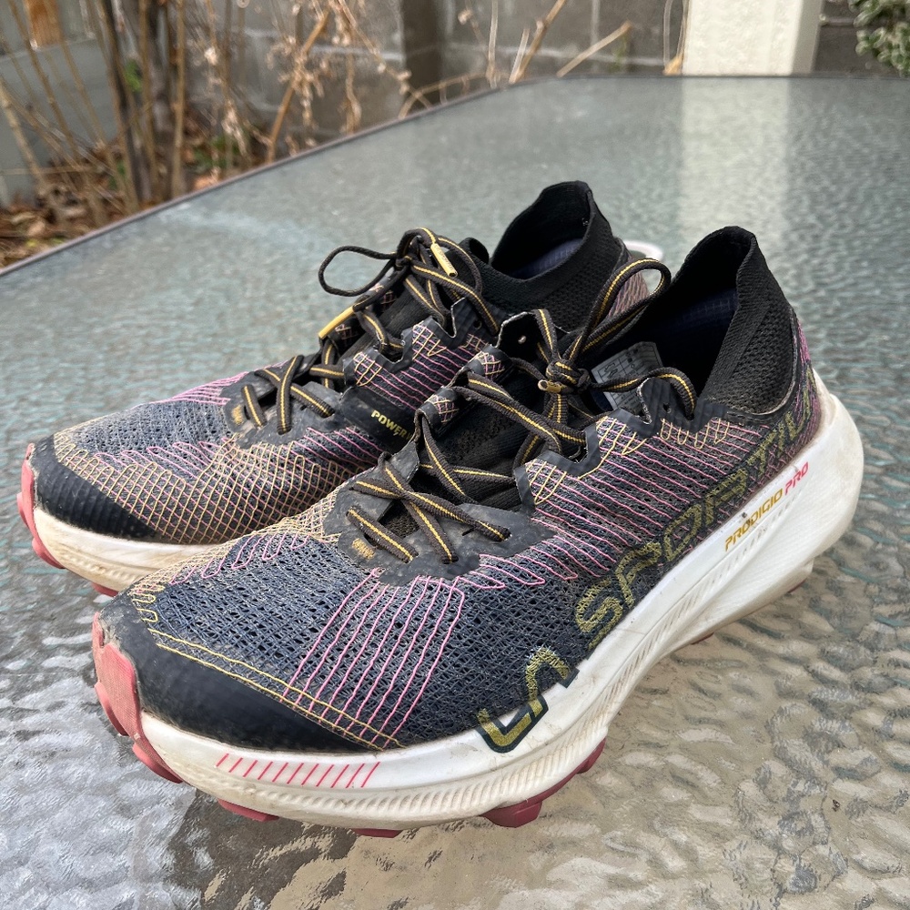 La Sportiva Prodigio Pro Black and Pink Athletic Shoes